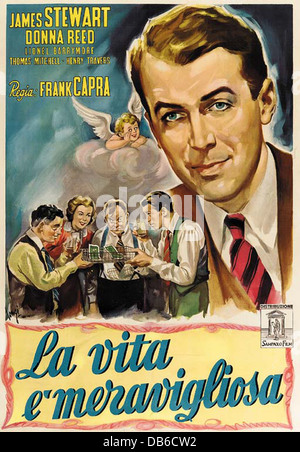 La vita è una cosa meravigliosa RKO, 1947. Diretto da Frank Capra. Italiano poster del filmato Foto Stock