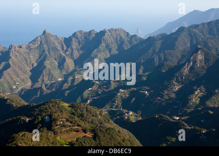 Vista da Taborno alle montagne di Anaga, Tenerife, Isole Canarie, Spagna Foto Stock