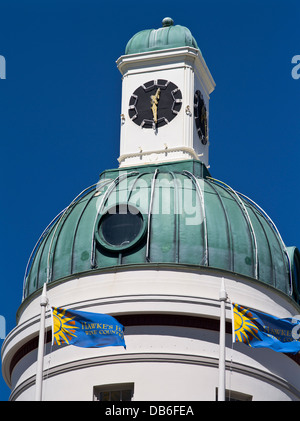 dh NAPIER NEW ZEALAND Dome TG edificio a cupola e torre art deco orologio Foto Stock