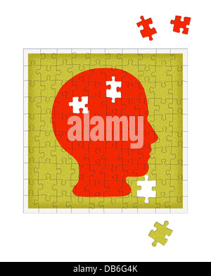 La salute mentale jigsaw - concetto Foto Stock
