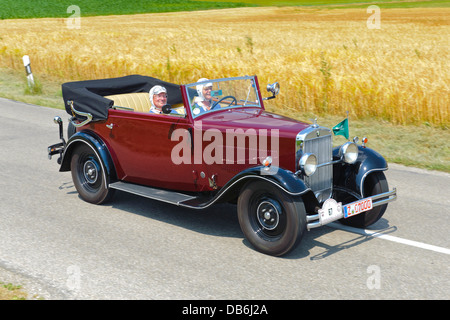 Wanderer W10 6-30 Cabriolet, costruito all anno 1930, fotografia scattata a luglio 13, 2013 di Landsberg, Germania Foto Stock