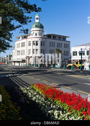 Dh Marine Parade Napier, Nuova Zelanda Art Deco la cupola TG edificio in stile spogliato edifici classici esterno Foto Stock