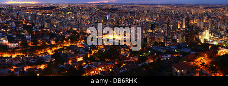 Vista panoramica di Belo Horizonte , Minas Gerais Foto Stock