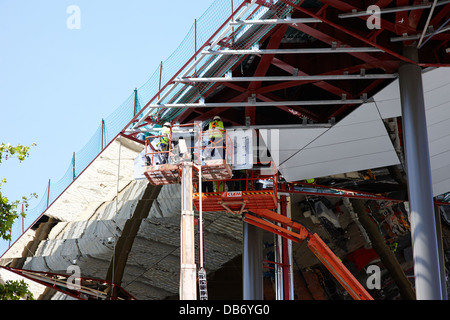 In corso di realizzazione al jardins del bosquet dels encants mercato Barcellona Catalonia Spagna Foto Stock