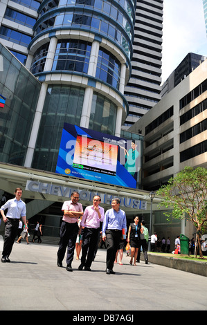 Ora di pranzo in Raffles Place Singapore Foto Stock