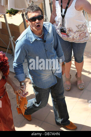 Antonio Banderas 2011 Festival Internazionale del Cinema di Cannes - Giorno 1 - il gatto con gli stivali - Photocall Cannes, Francia - 11.05.11 Foto Stock