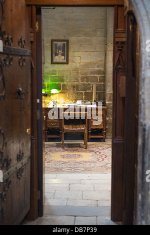 Dettaglio dall'interno di Peterborough Cathedral, la Sagrestia Foto Stock