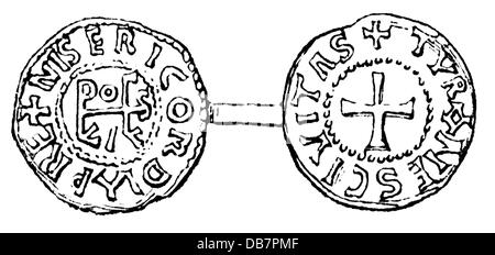 Soldi / finanze, monete, Impero franco, moneta, da re Luigi III, Tours, IX secolo, incisione del legno, dopo Cappe, 19 ° secolo, IX secolo, Medioevo, medievale, numismatica, dinastia carolingia, carolingia, carolingia, Luigi III, Luigi il giovane, iscrizione, epigrafi, iscrizioni, monogramma, monogramma, gramming, monete, monete, monete, monogramma, gramming, monete, monete, monete, monoscaglie, re, monete, monete, monete, monete, monoscocca, monoscocca, monoscocca, monoscocca, monoscocca Storico, storico, diritti-aggiuntivi-clearences-non disponibile Foto Stock