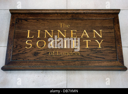 La Linnean Society di Londra, Piccadilly, Londra Foto Stock