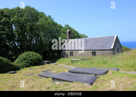 San Beuno la Chiesa, Pistyll, Llyn Peninsula, Galles Foto Stock