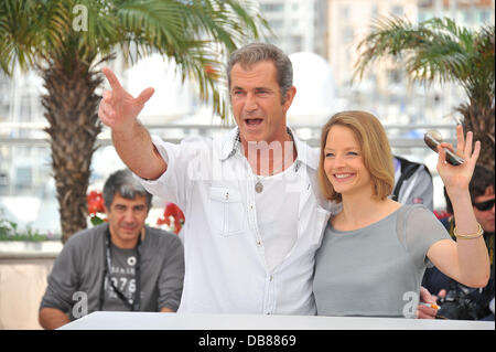 Mel Gibson e Jodie Foster 2011 Festival Internazionale del Cinema di Cannes - Giorno 8 - Il Castoro - Photocall Cannes, Francia - 18.05.11 Foto Stock