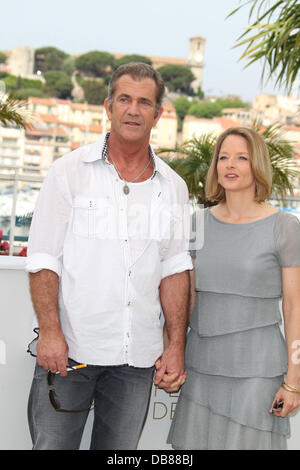 Attore Mel Gibson e direttore / attrice Jodie Foster 2011 Festival Internazionale del Cinema di Cannes - Giorno 8 - Il Castoro - Photocall Cannes, Francia - 18.05.11  Foto Stock