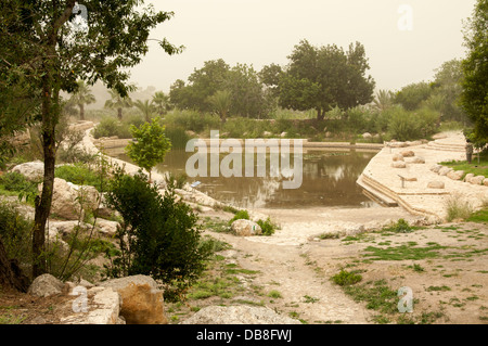 Il luogo emmaus in Israele dove Gesù Cristo camminava da Gerusalemme Foto Stock