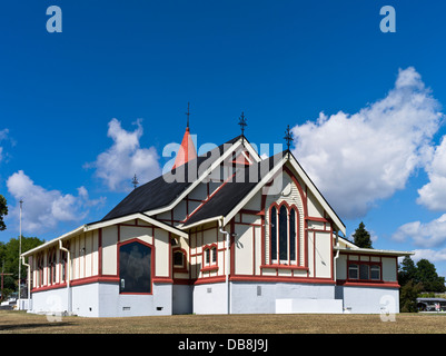 Dh Ohinemutu Rotorua Nuova Zelanda St fedi chiesa anglicana edificio Foto Stock