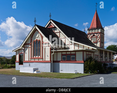 Dh Ohinemutu Rotorua Nuova Zelanda St fedi chiesa anglicana costruendo chiese maori Foto Stock