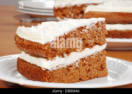 Macro di torta di carote Foto Stock