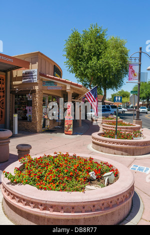 Negozi della Quinta Avenue Shopping District, Scottsdale, Arizona, Stati Uniti d'America Foto Stock