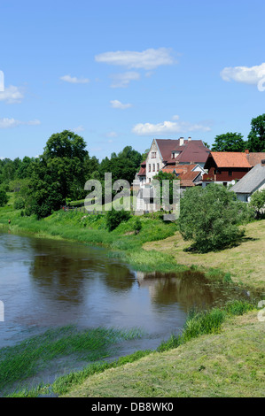 Fiume Abava in Sabile, Lettonia, Europa Foto Stock