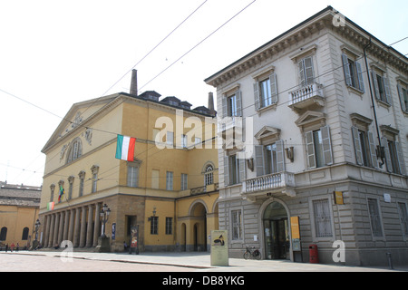 Teatro di Reggio e di Parma è ufficio informazioni turistiche su Strada Garibaldi in Parma centro storico. Foto Stock