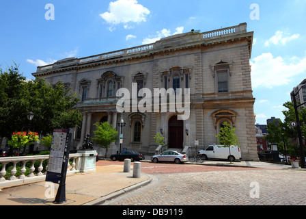 Peabody Institute e la creazione di librerie, parte della Johns Hopkins University, Mount Vernon, Baltimore, Maryland, Stati Uniti d'America Foto Stock