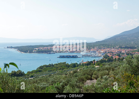 Città di Cherso, Isola di Cherso, golfo di Kvarner, Croazia Foto Stock