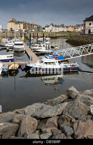 Regno Unito, Galles Ceredigion, Aberystwyth Harbour, barche ormeggiate nella Marina Foto Stock