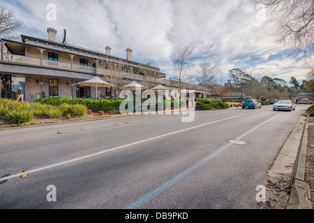 Lo Stirling hotel nella strada principale di Stirling in Sud Australia Foto Stock