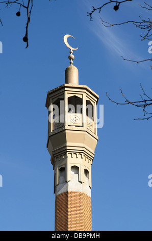 Minareto della East London moschea di Whitechapel Rd - Londra Foto Stock