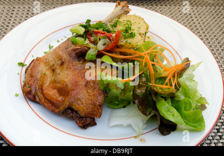 Piatto francese di confit de canard Foto Stock