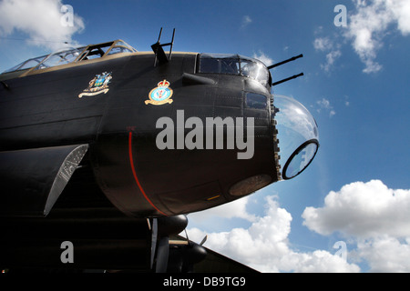 Avro Lancaster bombardiere B Mk VII NX611 'appena Jane', EST Kirkby, Lincolnshire, England, Regno Unito Foto Stock