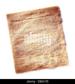 Dichiarazione di Indipendenza Foto Stock