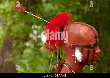 Canada,Ontario,Stoney Creek,Battlefield House,Battaglia di Stoney Creek guerra di 1812 rievocazione, ritratto di sei nazioni Native Foto Stock