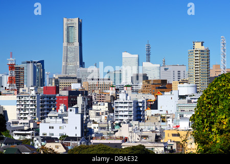 Paesaggio di Yokohama, Giappone, la seconda città più grande del paese. Foto Stock