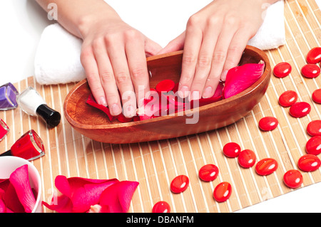 Mani Spa. Concetto di manicure Foto Stock