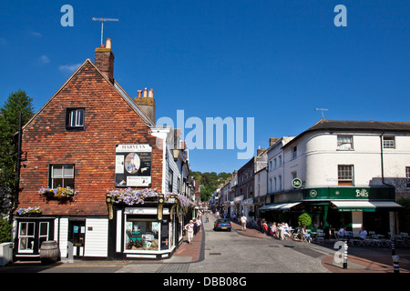 High Street, Lewes, East Sussex, Inghilterra Foto Stock