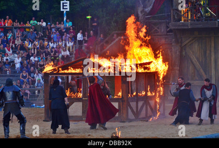 Torneo di Kaltenberg, Baviera, Germania, il più grande del mondo festa medievale. Foto Stock