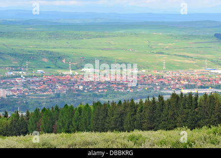 Cluj Napoca Visto dalle colline circostanti, Romania Foto Stock