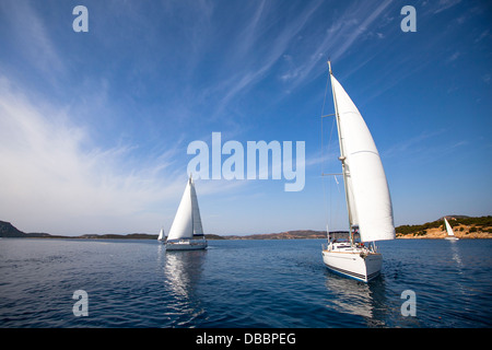 Sailing yacht race - foto con spazio per il testo (o loghi) Foto Stock