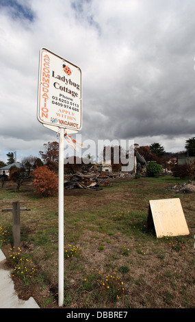 Bushfire danni a Dunally in Tasmania Foto Stock