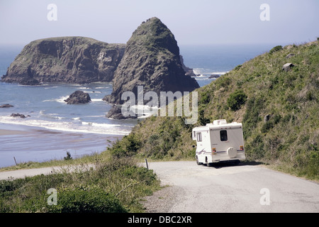 Whalehead spiaggia a Samuel H. Boardman stato parco vicino Brookings, Oregon, Stati Uniti d'America Foto Stock