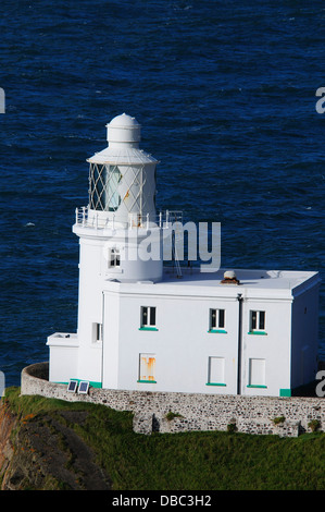 Una vista di Hartland Point lighthouse in North Devon Foto Stock