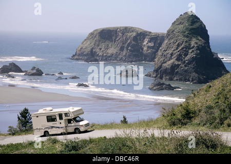 Whalehead spiaggia a Samuel H. Boardman stato parco vicino Brookings, Oregon, Stati Uniti d'America Foto Stock