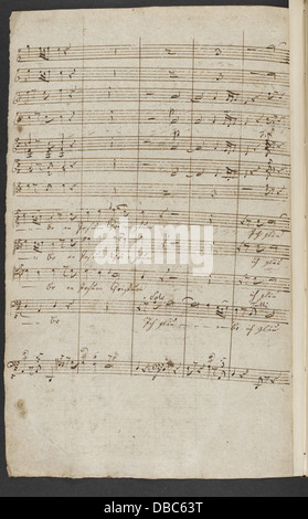 Georg Philipp TELEMANN - Ich glaube un Jesum Christum. (BL ADD MS 32389 f. 35v) Foto Stock