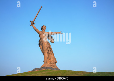 "La patria chiamate!' monumento a Volgograd, Russia. Foto Stock