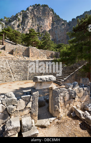 L'anfiteatro all'antico sito di Arycanda nella Turchia meridionale Foto Stock