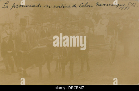 La promenade en voiture de Colon, Nominingue, PQ, 1899 (HS85-10-19363) Foto Stock