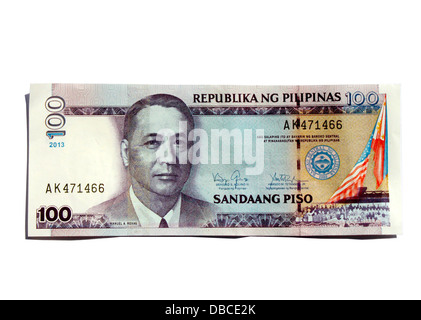 Philippine 100 pesos bill Foto Stock