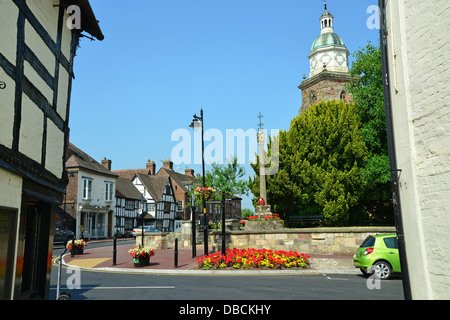 "Pepperpot' e High Street, High Street, Upton-su-Severn, Worcestershire, England, Regno Unito Foto Stock