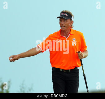 Southport, Regno Unito. 28 Luglio, 2013. Bernhard Langer (GER) in azione durante il quarto e ultimo round del Senior Open Championship dal Royal Birkdale. Credito: Azione Sport Plus/Alamy Live News Foto Stock