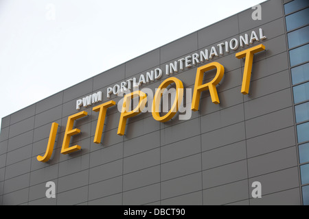 Portland International Jetport è raffigurato in Portland, Maine Foto Stock